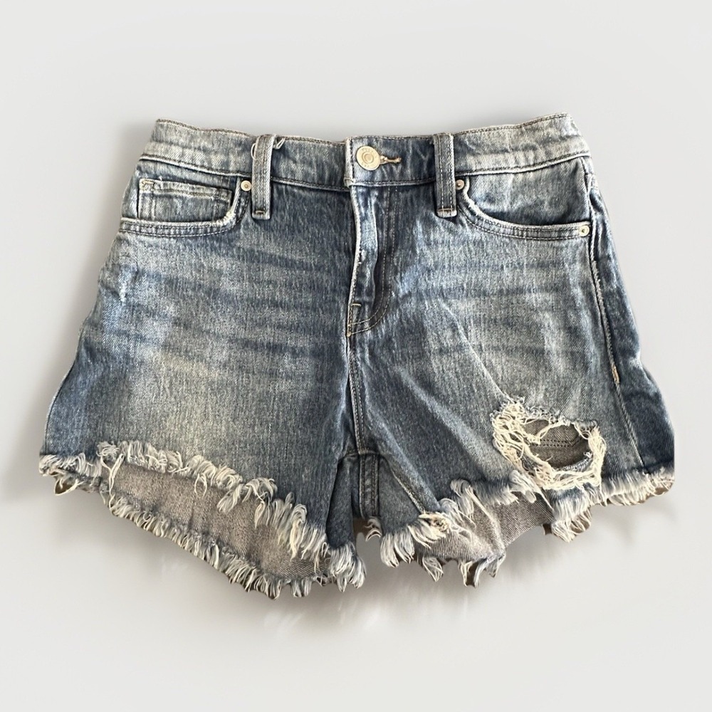 Hudson Gemma Cut-Off Jean Shorts Womens Size 24 Blue Denim Mini Summer Festival